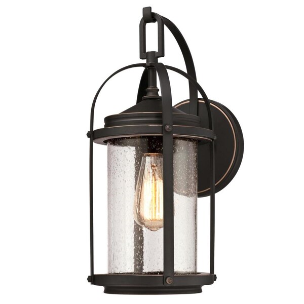 Westinghouse One-Light Outdoor Wall Fixture Grandview ORB Clr Seeded Gls 6339300 - main